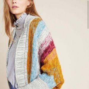 Anthropologie Cerie rainbow cocoon cardigan
